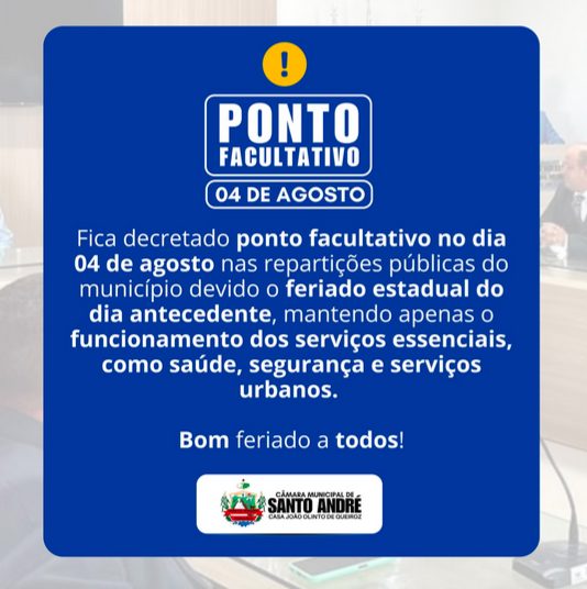 Ponto facultativo é decretado em 04 de agosto pelo aniversário da Paraíba