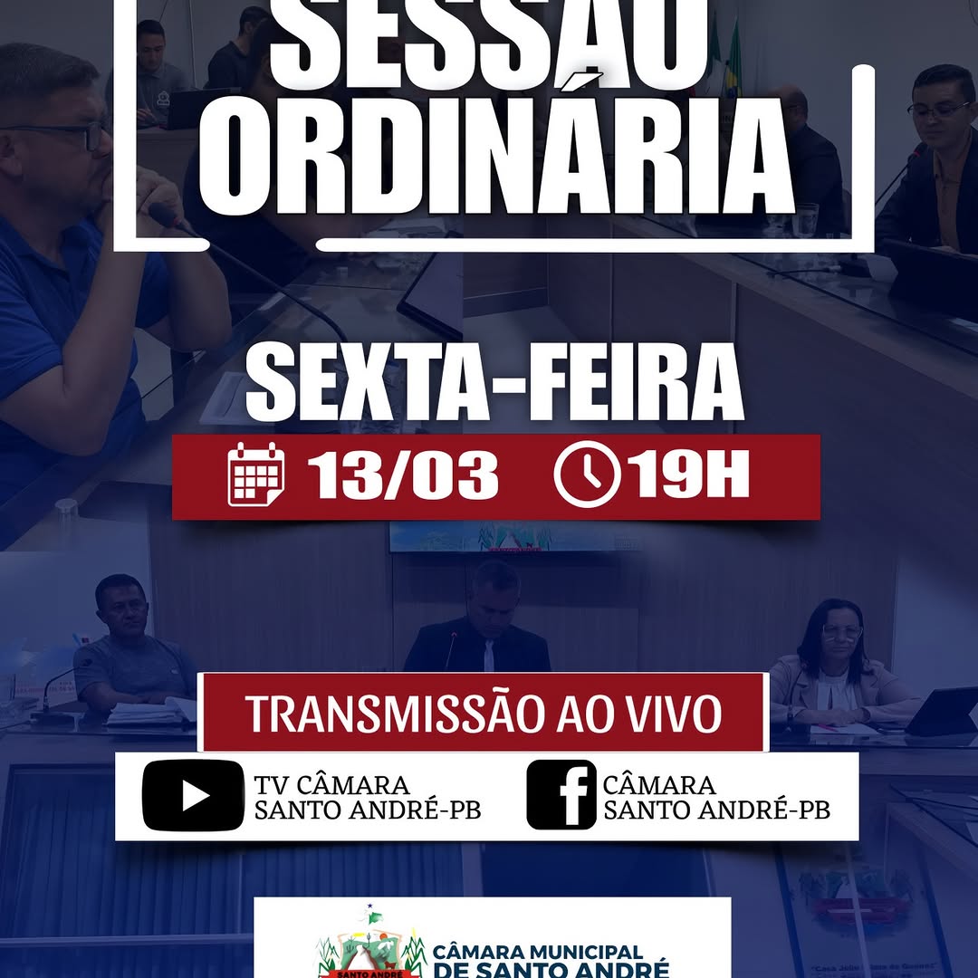 Câmara de Santo André convida para sessão legislativa online