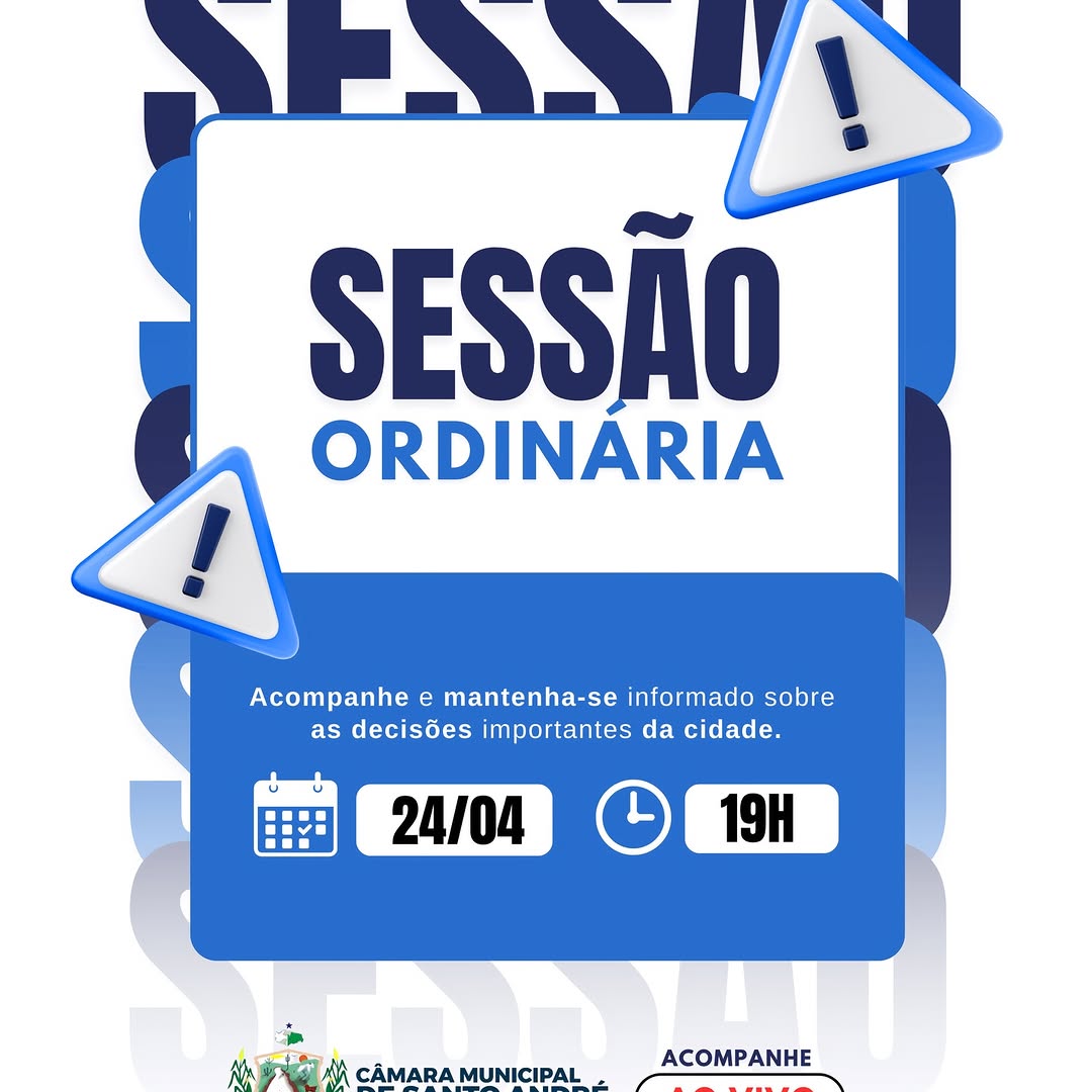 Câmara de Santo André transmite sessão online nesta sexta-feira, 24 de abril